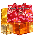 Chanel Vintage Floral Tote, Red Patent Leather