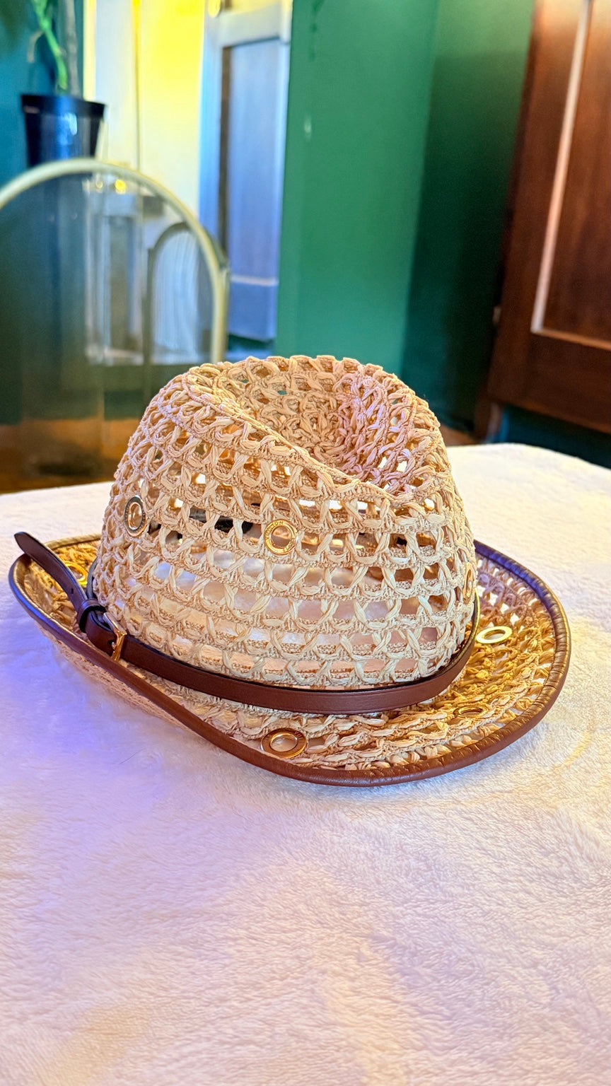 Louis Vuitton Cruise 2011 straw Panama hat original product photo