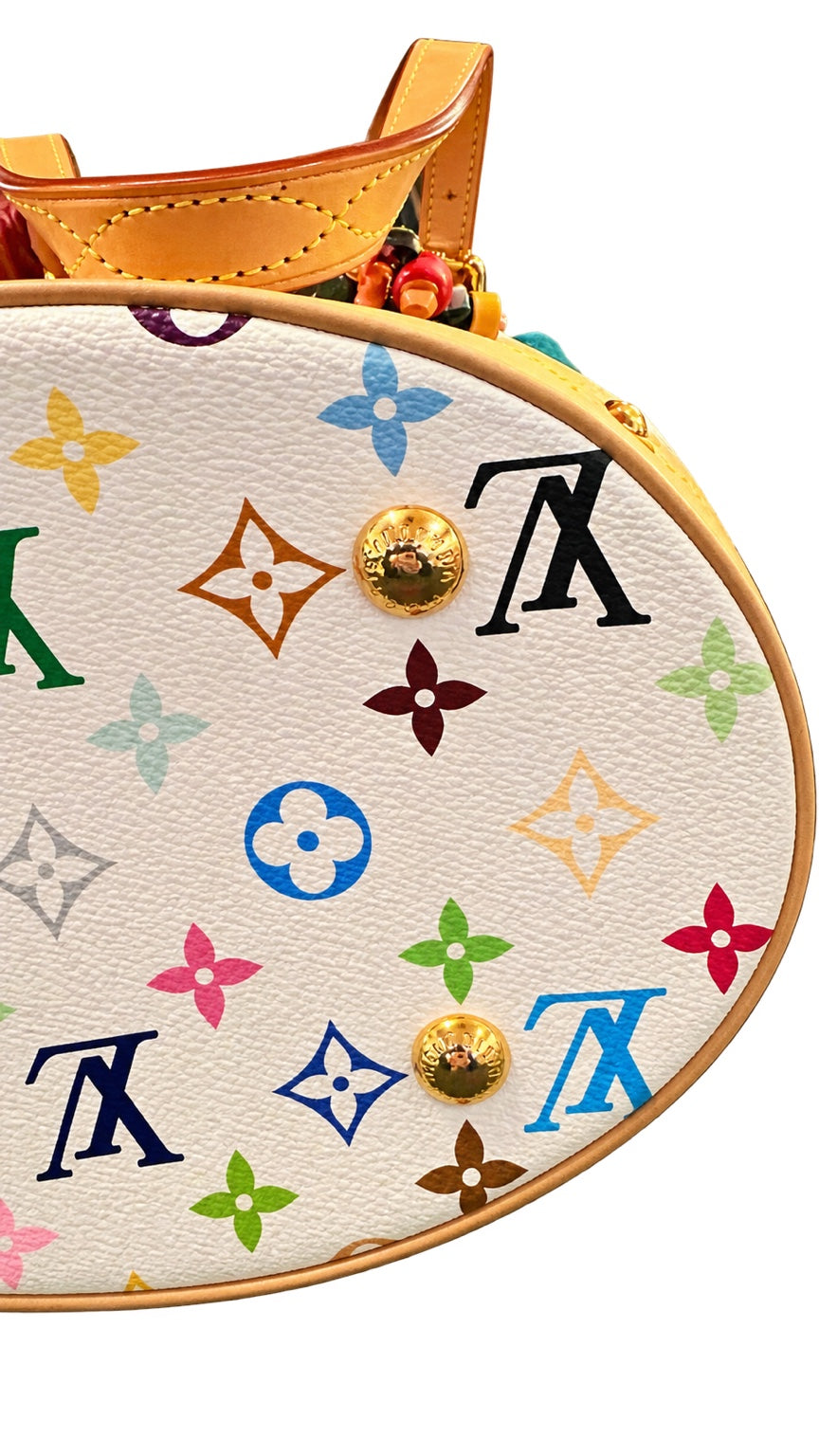 Louis Vuitton x Takashi Murakami Multicolore Fringe Bucket Bag - dettaglio 1