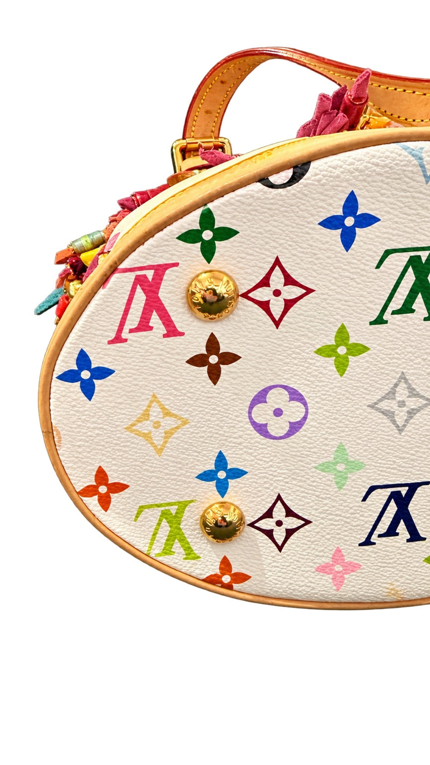 Louis Vuitton x Takashi Murakami Multicolore Fringe Bucket Bag - dettaglio 2