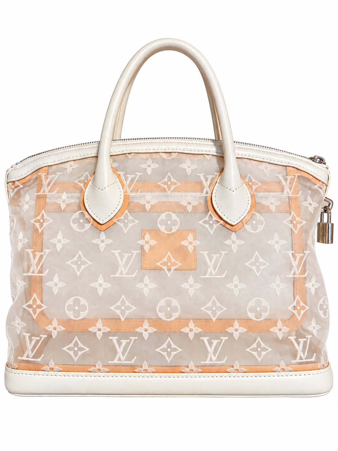 Louis Vuitton Monogram Transparence Lockit M40699 front view on white background