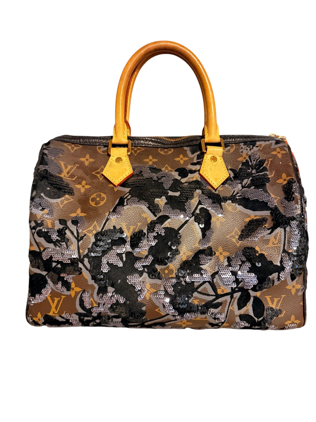 Louis Vuitton Speedy 30 Fleur de Jais 2010 with sequins