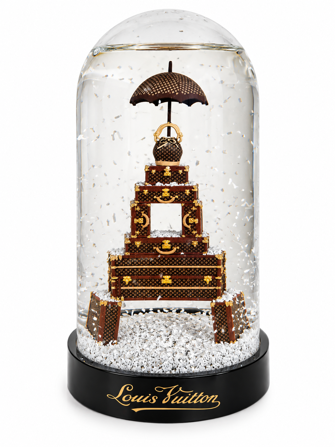 Louis Vuitton Rare VIP Trunk Tower Snow Globe