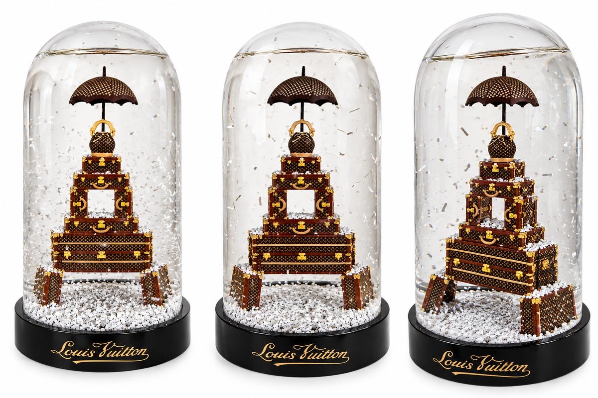 Louis Vuitton Rare VIP Trunk Tower Snow Globe