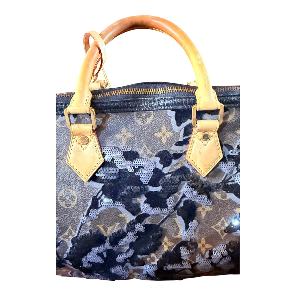 Louis Vuitton Speedy 30 Fleur de Jais vista frontale